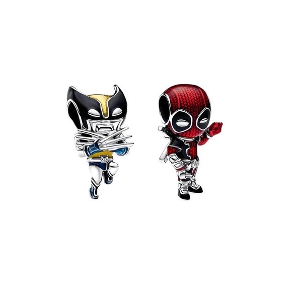 Pandora Deadpool and Wolverine charm Bundle for Bracelet like new Marvel Disney - Picture 5 of 5